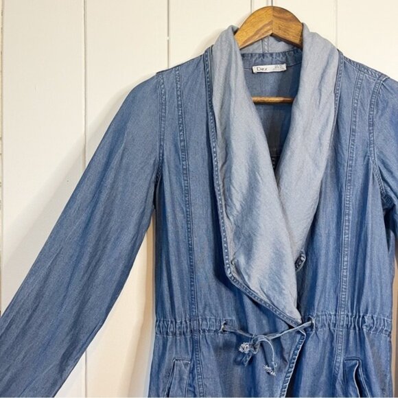 Dex Lightweight Blue Drawstring Jacket. Size XS. - Picture 2 of 9